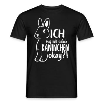 Kaninchen Hase Karnickel Häschen Spruch Geschenk - Männer T-Shirt - Schwarz - Vorne - AI Model Male 178 light (178cm)