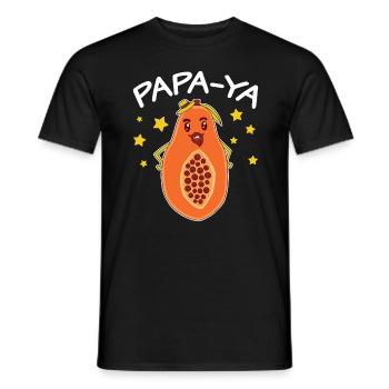 Papa-ya Vaterschaftschaftsgeschenk Werdender Papa - Männer T-Shirt - Schwarz - Vorne - AI Model Male 178 light (178cm)