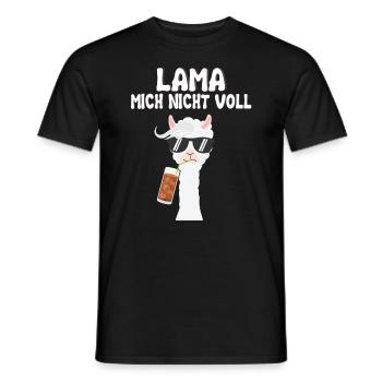 LAMA MICH NICHT VOLL - Alpaka Lama - Männer T-Shirt - Schwarz - Vorne - AI Model Male 178 light (178cm)