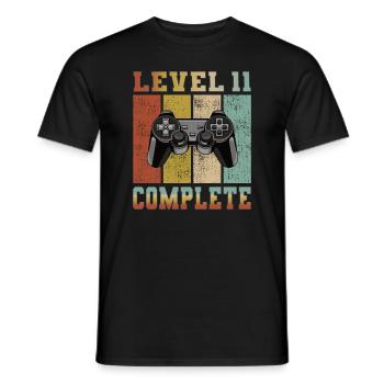 Level 11 complete anniversaire 11 ans gamer gamer - T-shirt homme - noir - Devant - AI Model Male 178 light (178cm)
