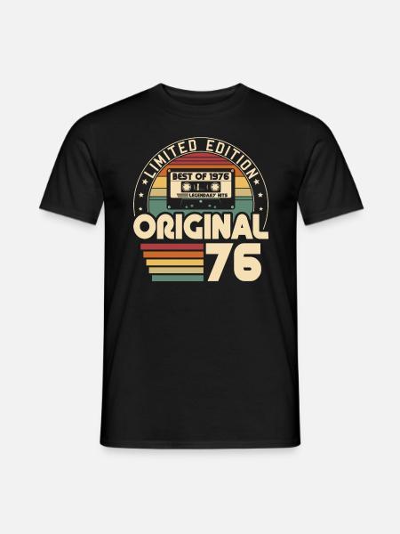 Jahrgang 1976 Vintage Retro Geburtstag Geschenk - Männer T-Shirt - Schwarz