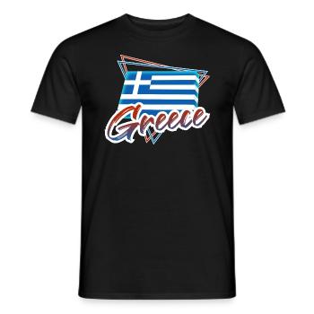 Griechenland - Männer T-Shirt - Schwarz - Vorne - AI Model Male 178 light (178cm)