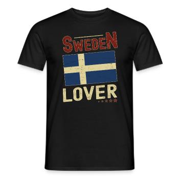 Sweden Lover - Men's T-Shirt - black - Front - AI Model Male 178 light (178cm)