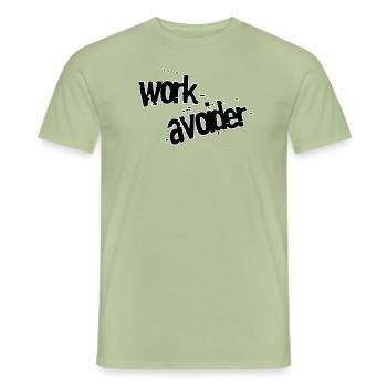 Work avoider - Männer T-Shirt - Sage - Vorne - AI Model Male 178 light (178cm)