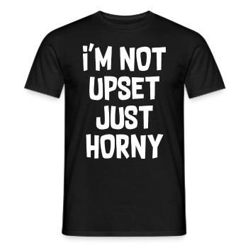 Je ne suis pas contrarié juste excité Drôle Graphique - T-shirt homme - noir - Devant - AI Model Male 178 light (178cm)