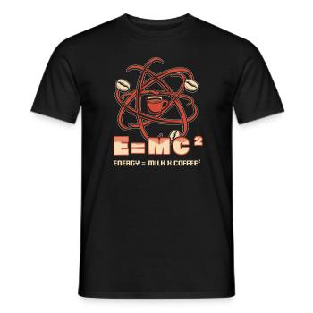 Energy = Milk x Coffee 2 Funny Physicist Coffee S - Männer T-Shirt - Schwarz - Vorne - AI Model Male 178 light (178cm)