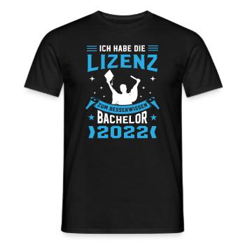 Ich Habe Die Lizenz Zum Besserwissen Abschluss Bac - Männer T-Shirt - Schwarz - Vorne - AI Model Male 178 light (178cm)