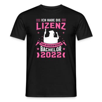 Ich Habe Die Lizenz Zum Besserwissen Abschluss Bac - Männer T-Shirt - Schwarz - Vorne - AI Model Male 178 light (178cm)