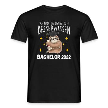 Ich Habe Die Lizenz Zum Besserwissen Faultier Bach - Männer T-Shirt - Schwarz - Vorne - AI Model Male 178 light (178cm)