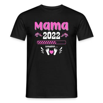 Mama 2022 Laden Mutter Muttertag Werdende Mama Loa - Männer T-Shirt - Schwarz - Vorne - AI Model Male 178 light (178cm)