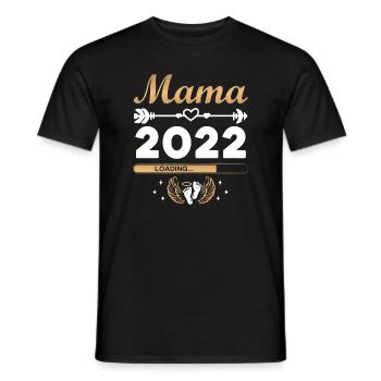 Mama 2022 Laden Mutter Muttertag Werdende Mama Loa - Männer T-Shirt - Schwarz - Vorne - AI Model Male 178 light (178cm)