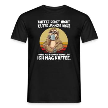 Kaffee Redet Nicht Kaffee Jammert Nicht Ich Mag Fa - Männer T-Shirt - Schwarz - Vorne - AI Model Male 178 light (178cm)