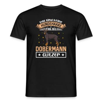 Das Sind Keine Hundehaare Das Ist Dobermann Glitze - Männer T-Shirt - Schwarz - Vorne - AI Model Male 178 light (178cm)