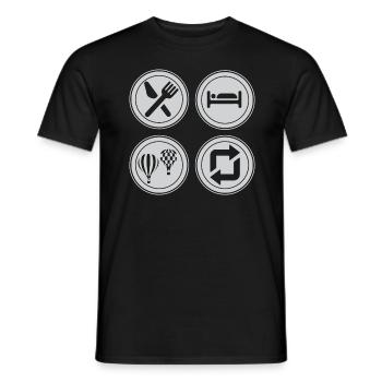Heißluftballon & Ballon Fahrer Geschenk - Männer T-Shirt - Schwarz - Vorne - AI Model Male 178 light (178cm)