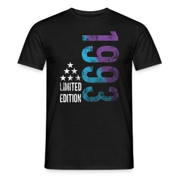 30th Birthday Vintage 1993 Limited Edition - Men's T-Shirt - black - Front - AI Model Male 178 light (178cm)