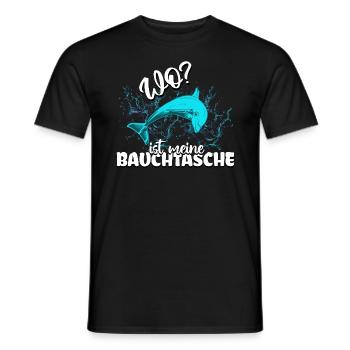 Bauchtasche - Männer T-Shirt - Schwarz - Vorne - AI Model Male 178 light (178cm)