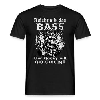 Reicht mir den Bass, der König will rocken! Rock - Männer T-Shirt - Schwarz - Vorne - AI Model Male 178 light (178cm)