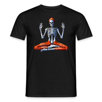Yoga Skeleton - Men's T-Shirt - black - Front - AI Model Male 178 light (178cm)