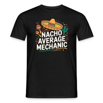 Nacho Mécanicien moyen - T-shirt homme - noir - Devant - AI Model Male 178 light (178cm)