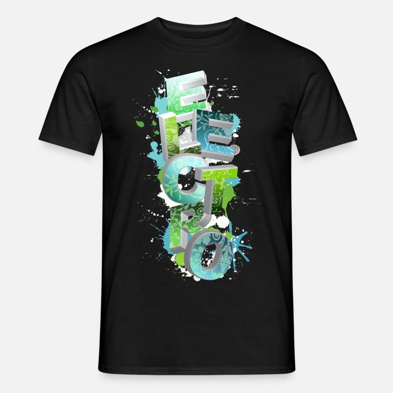 ELECTRO - Männer T-Shirt - Schwarz