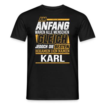 KARL - Die Besten - Männer T-Shirt - Schwarz - Vorne - AI Model Male 178 light (178cm)