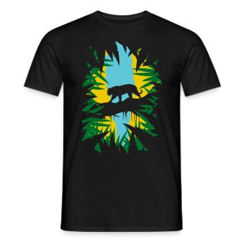 Dschungel - Männer T-Shirt - Schwarz - Vorne - AI Model Male 178 light (178cm)