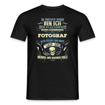 Edles Berufe-Shirt für den Fotograf - Männer T-Shirt - Schwarz - Vorne - AI Model Male 178 light (178cm)