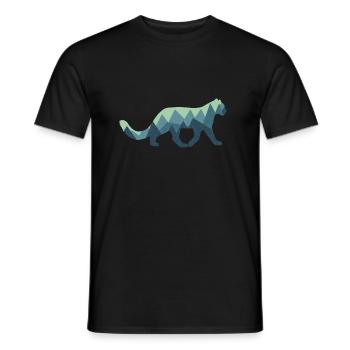 Snow leopard - Men's T-Shirt - black - Front - AI Model Male 178 light (178cm)