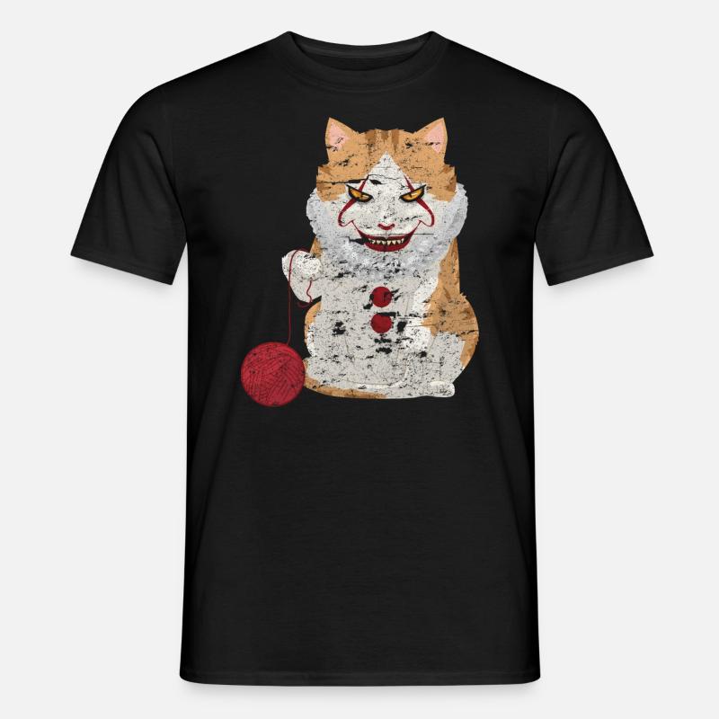 Halloween Horror Katze - Männer T-Shirt - Schwarz