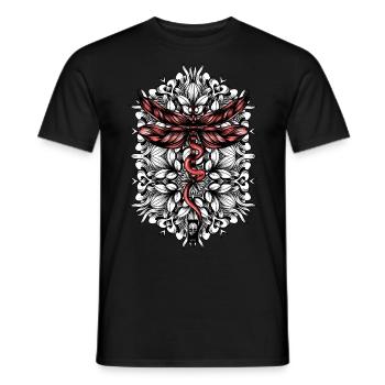 dragonfly - Men's T-Shirt - black - Front - AI Model Male 178 light (178cm)