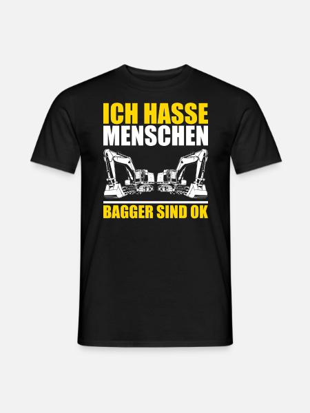 Bagger Maschinenführer Arbeit Beruf Job Gala bau - Männer T-Shirt - Schwarz