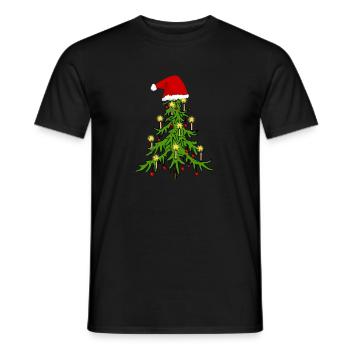 Sapin de Noël - Noël - T-shirt homme - noir - Devant - AI Model Male 178 light (178cm)