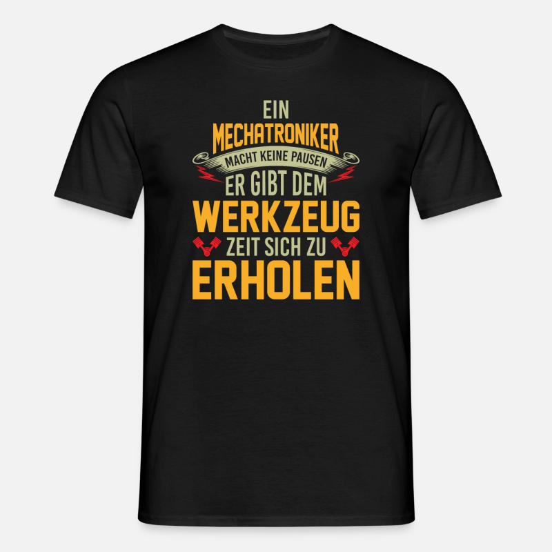 Mechatroniker Spruch Geschenk - Männer T-Shirt - Schwarz