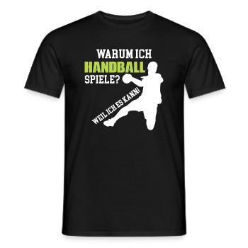 Handball handball de handball jouer le sort - T-shirt homme - noir - Devant - AI Model Male 178 light (178cm)