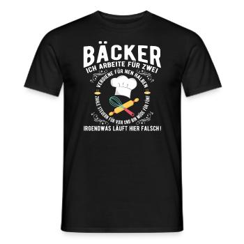 Bäcker Spruch - Männer T-Shirt - Schwarz - Vorne - AI Model Male 178 light (178cm)