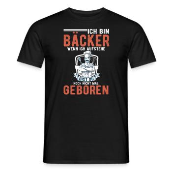 Bäcker Spruch - Männer T-Shirt - Schwarz - Vorne - AI Model Male 178 light (178cm)