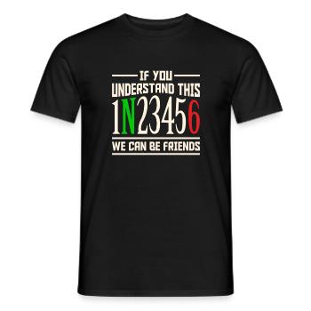 Amis motards, si vous comprenez ça. - T-shirt homme - noir - Devant - AI Model Male 178 light (178cm)