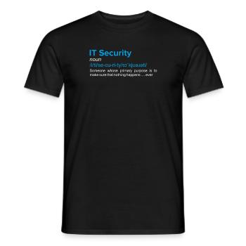 IT Security Noun Shirt - Men's T-Shirt - black - Front - AI Model Male 178 light (178cm)