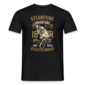 Space Future Univerum Adventure Robot - Men's T-Shirt - black - Front - AI Model Male 178 light (178cm)