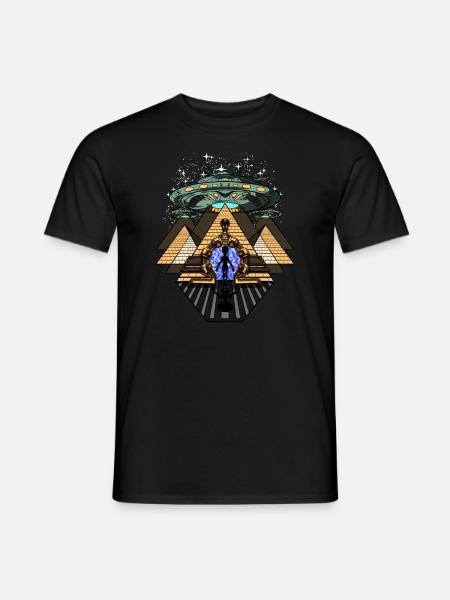 Alien Abduction Egyptin pyramidit Anunnaki - T-shirt herr - svart