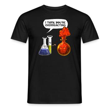 Chemie, die Sie lustige Wissenschaft überreagieren - Männer T-Shirt - Schwarz - Vorne - AI Model Male 178 light (178cm)