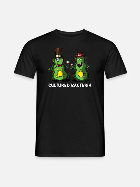 Biology Science Cultured Bacteria Funny - Men's T-Shirt - black