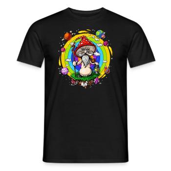 Magic Mushroom Psychedelic Fungus Shrooms Trip - Men's T-Shirt - black - Front - AI Model Male 178 light (178cm)