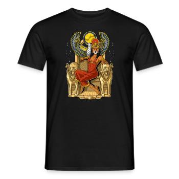 Sekhmet Egyptian Goddess Lioness - Men's T-Shirt - black - Front - AI Model Male 178 light (178cm)