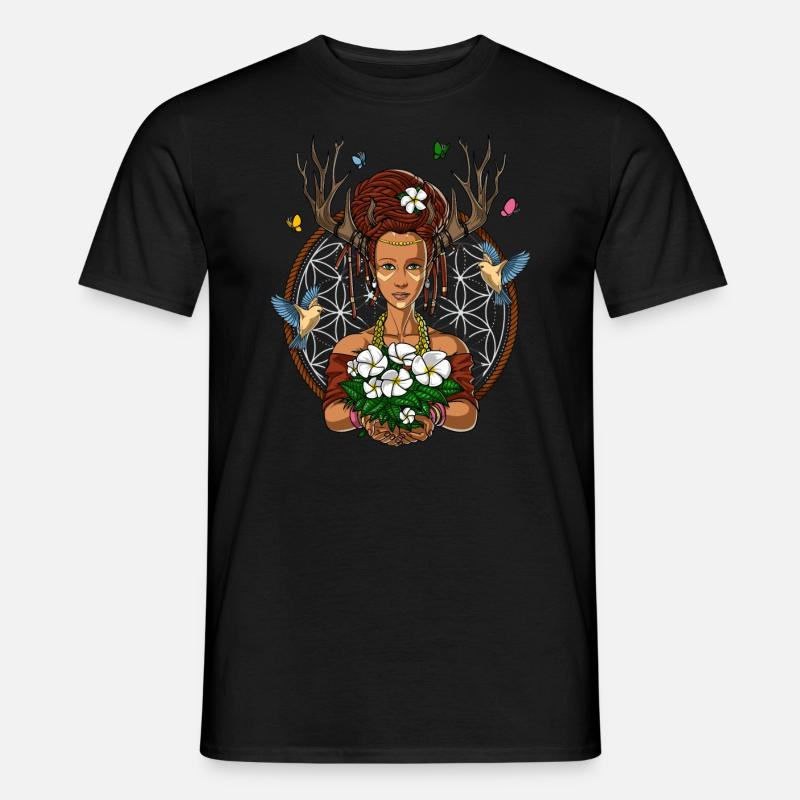 Ayahuasca-Schamanen-Hippie-Wald - Männer T-Shirt - Schwarz