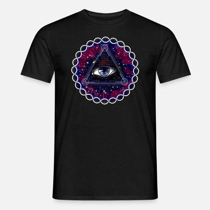 DMT Psychedelic Sacred Geometry - Männer T-Shirt - Schwarz
