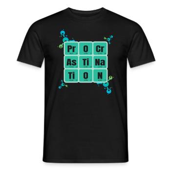 Procrastination Periodic Table Of Elements Design - Männer T-Shirt - Schwarz - Vorne - AI Model Male 178 light (178cm)