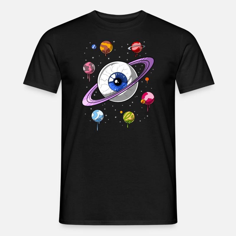 Psychedelisches kosmisches Auge - Männer T-Shirt - Schwarz