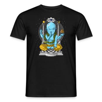 Shiva Psychedelische Meditation - Männer T-Shirt - Schwarz - Vorne - AI Model Male 178 light (178cm)