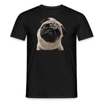 Mops Mops - Männer T-Shirt - Schwarz - Vorne - AI Model Male 178 light (178cm)